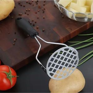 1pc 304 Stainless Steel Potato Masher, Manual Food Masher, Potato Garlic Smasher